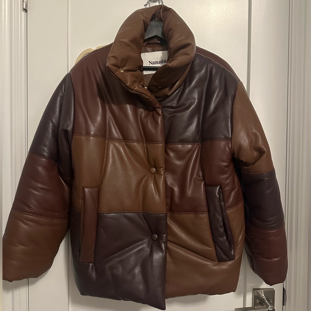Nanushka Women's Multi-Brown Puffer Jacket